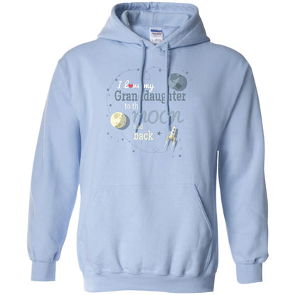 I Love My Granddaughter To The Moon And Back Grandparents Shirt Light Blue