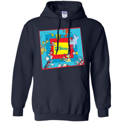 Dr. Seuss Character National Wear Red Day T-shirt Navy