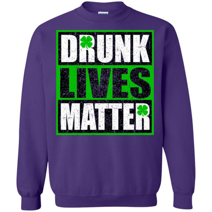 Vintage Drunk Lives Matter Saint Patrick_s Day T-shirt Purple