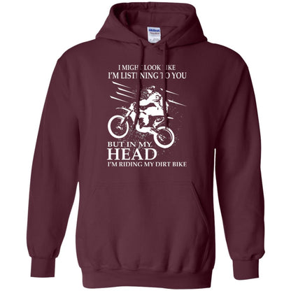Funny Motocross T-shirt I_m Riding My Dirt Bike Maroon
