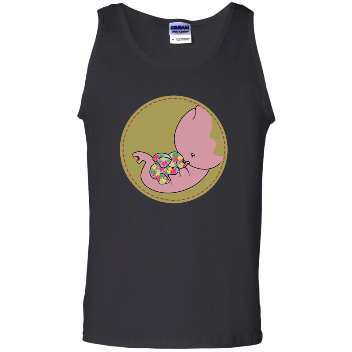 Elephant Mom And Baby Autism Awareness Shirt Black