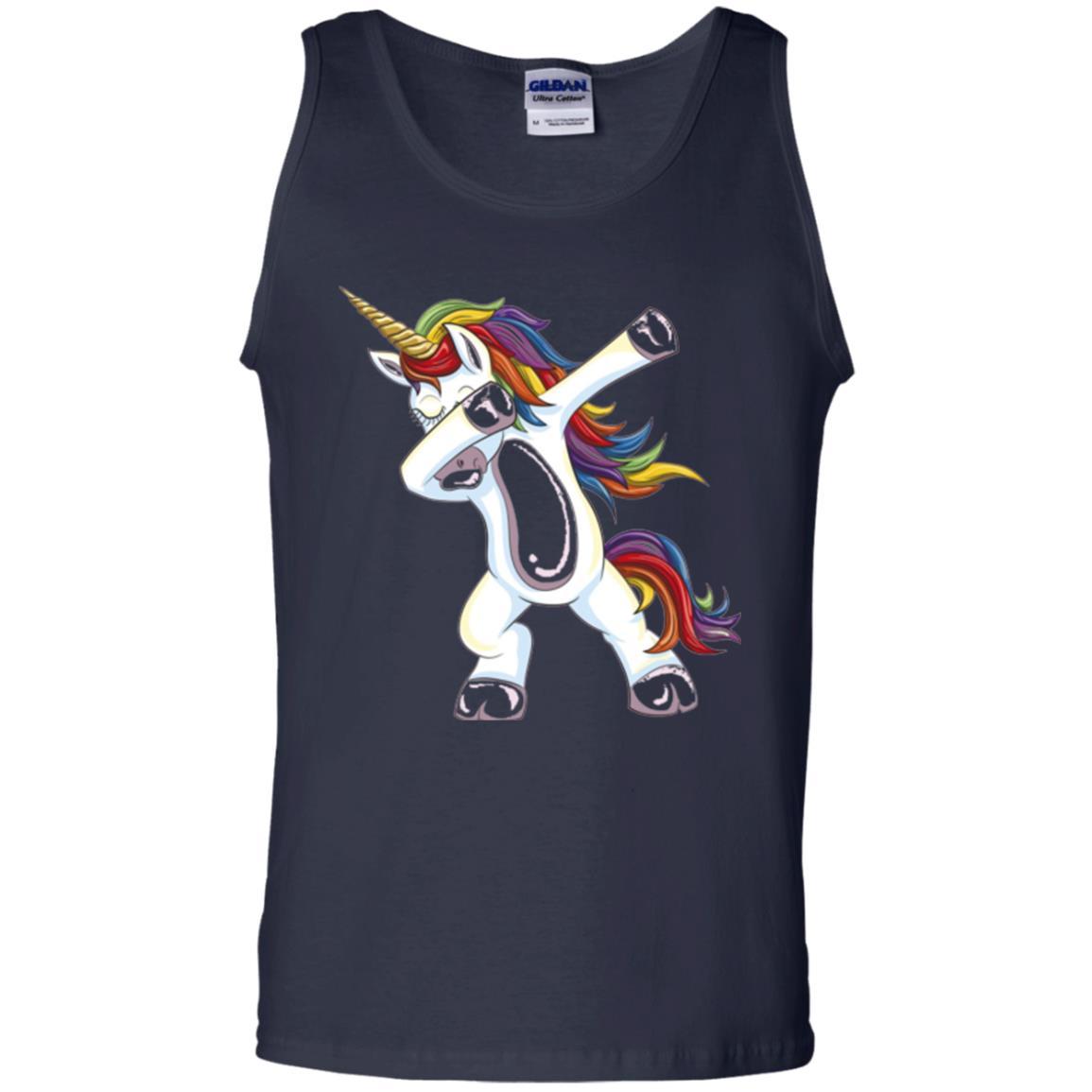 Funny Unicorn T-shirt Dabbing Unicorn T-shirt Navy