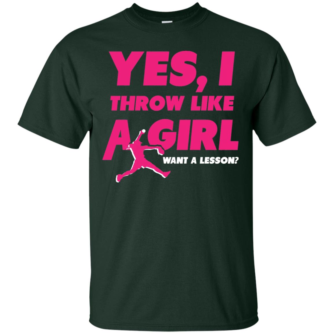 Softball Girl Shirt Throw Like A Girl Forest