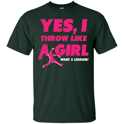 Softball Girl Shirt Throw Like A Girl Forest