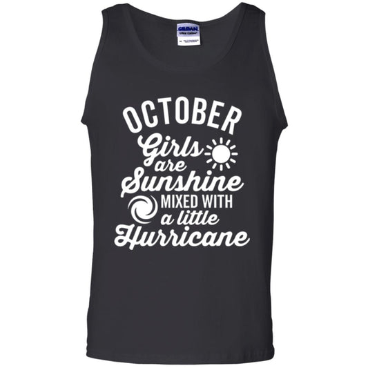 October Girls Are Sunshine Mixed With A Little Hurricane T-shirt Black