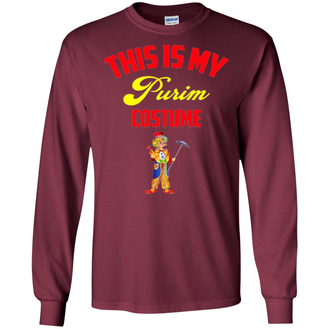 This Is My Purim Costume Purim Day T-shirt Maroon