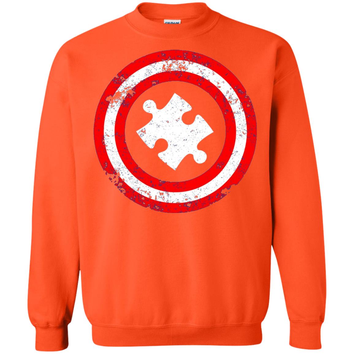 Captain Autism Superhero T-shirt Autism Awareness Orange
