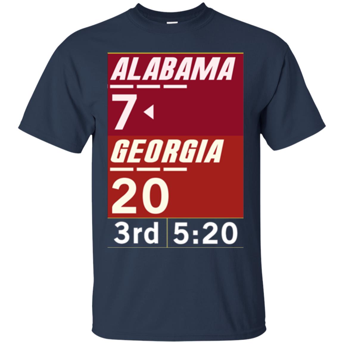 Football Lover T-shirt Alabama 26-23 Comeback Win 2-sided Navy