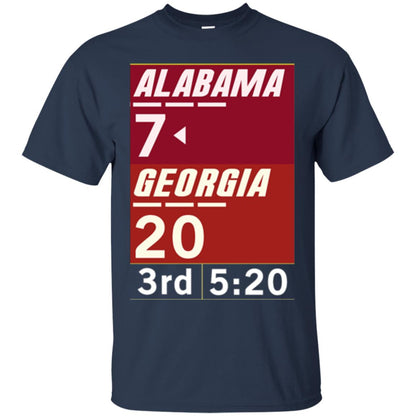 Football Lover T-shirt Alabama 26-23 Comeback Win 2-sided Navy