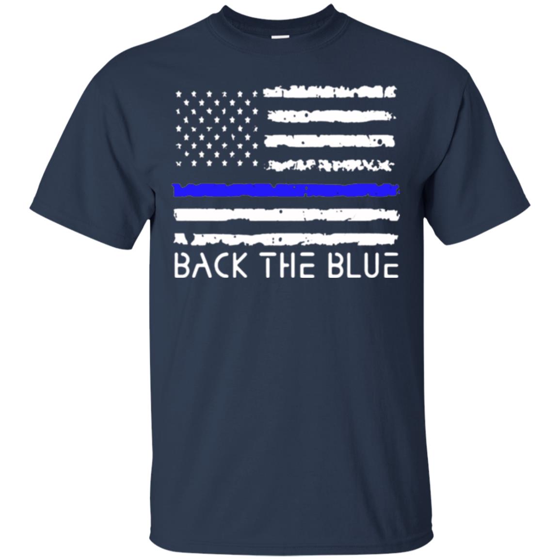 Thin Blue Line T-shirt Back The Blue Navy