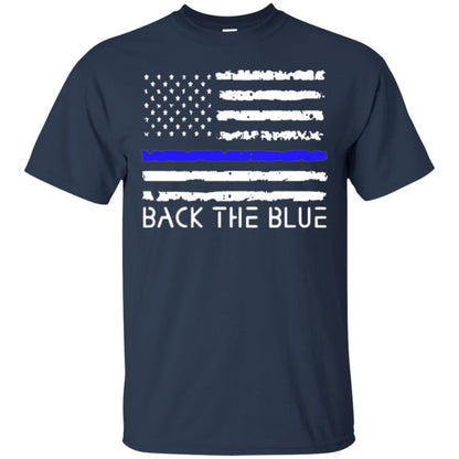 Thin Blue Line T-shirt Back The Blue Navy
