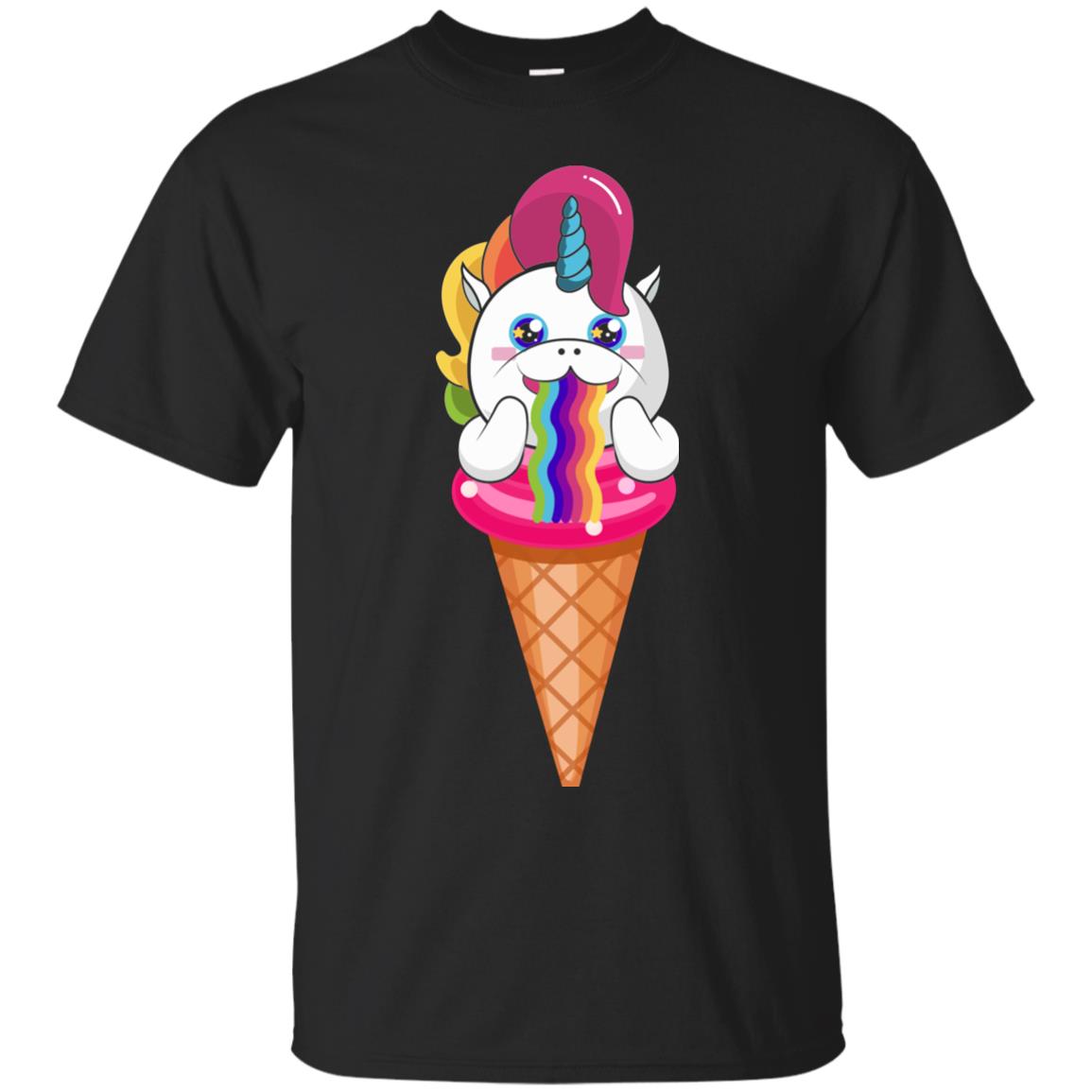 Unicorn Ice Cream Shirt Black
