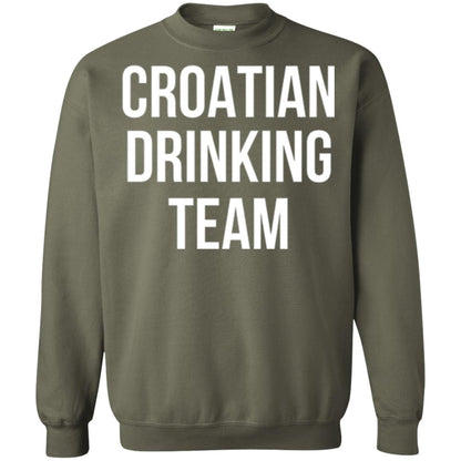 Croatian Drinking Team Drinking T-shirt Military Green
