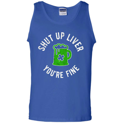 Liver You_re Fine Drinking Beer St. Patrick_s Day T-shirt Royal