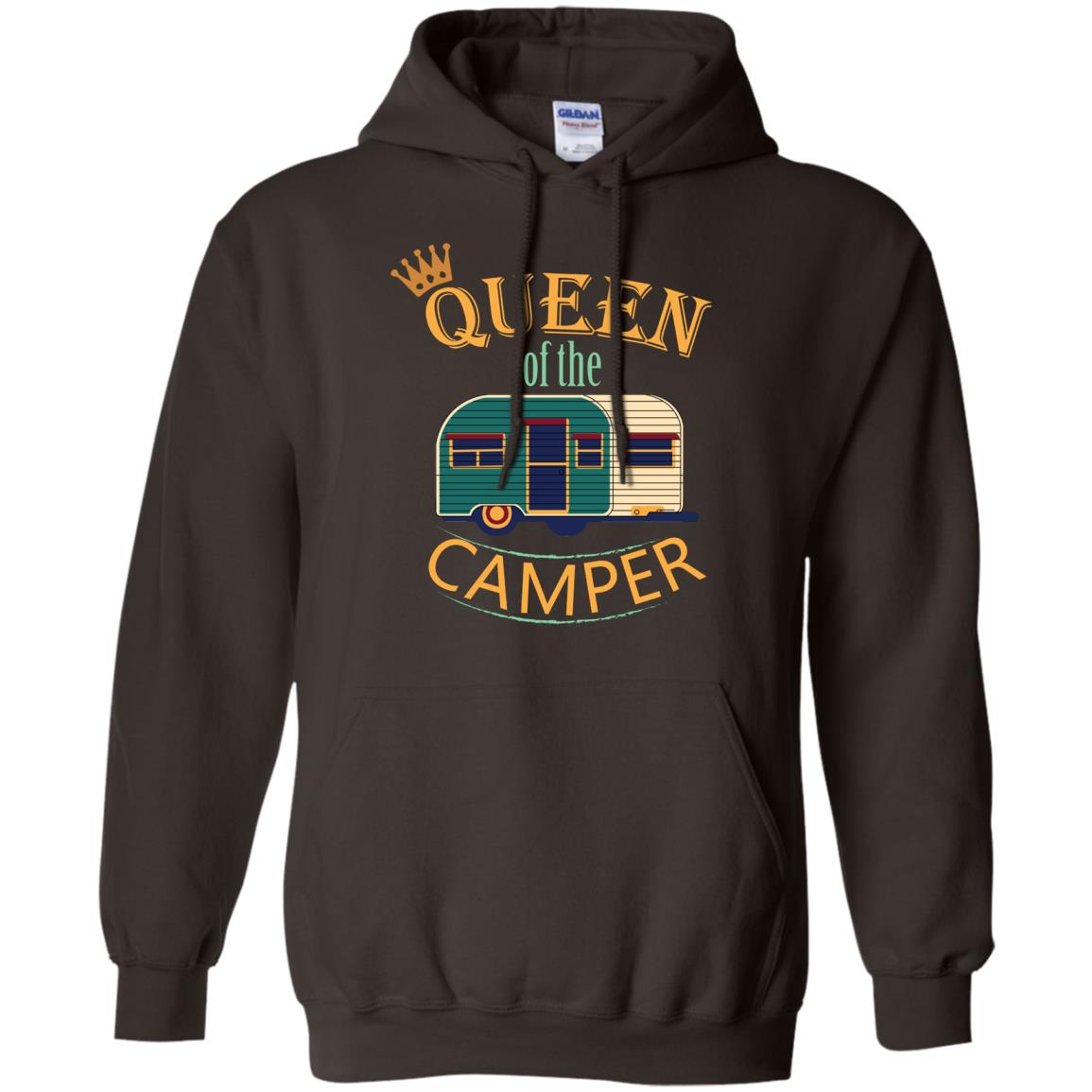 Queen Of The Camper Camping Lover Shirt Dark Chocolate