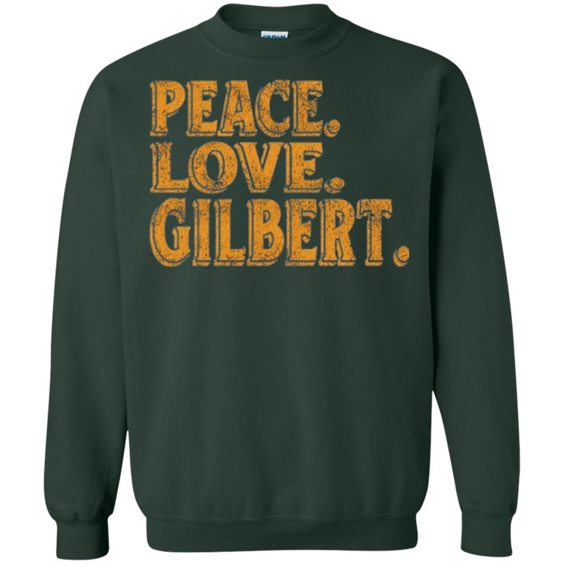 Peaceful T-shirt Peace Love Gilbert Forest Green