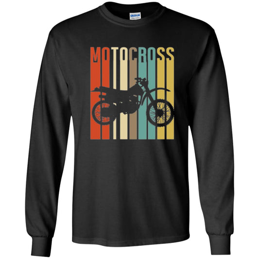 Dirt Bike Silhouette T-shirt Cool Vintage Motocross Black