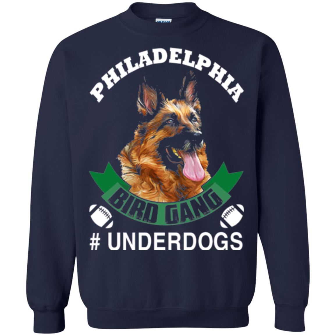 Football Lover T-shirt Philadelphia Bird Gang Underdogs 2018 Navy