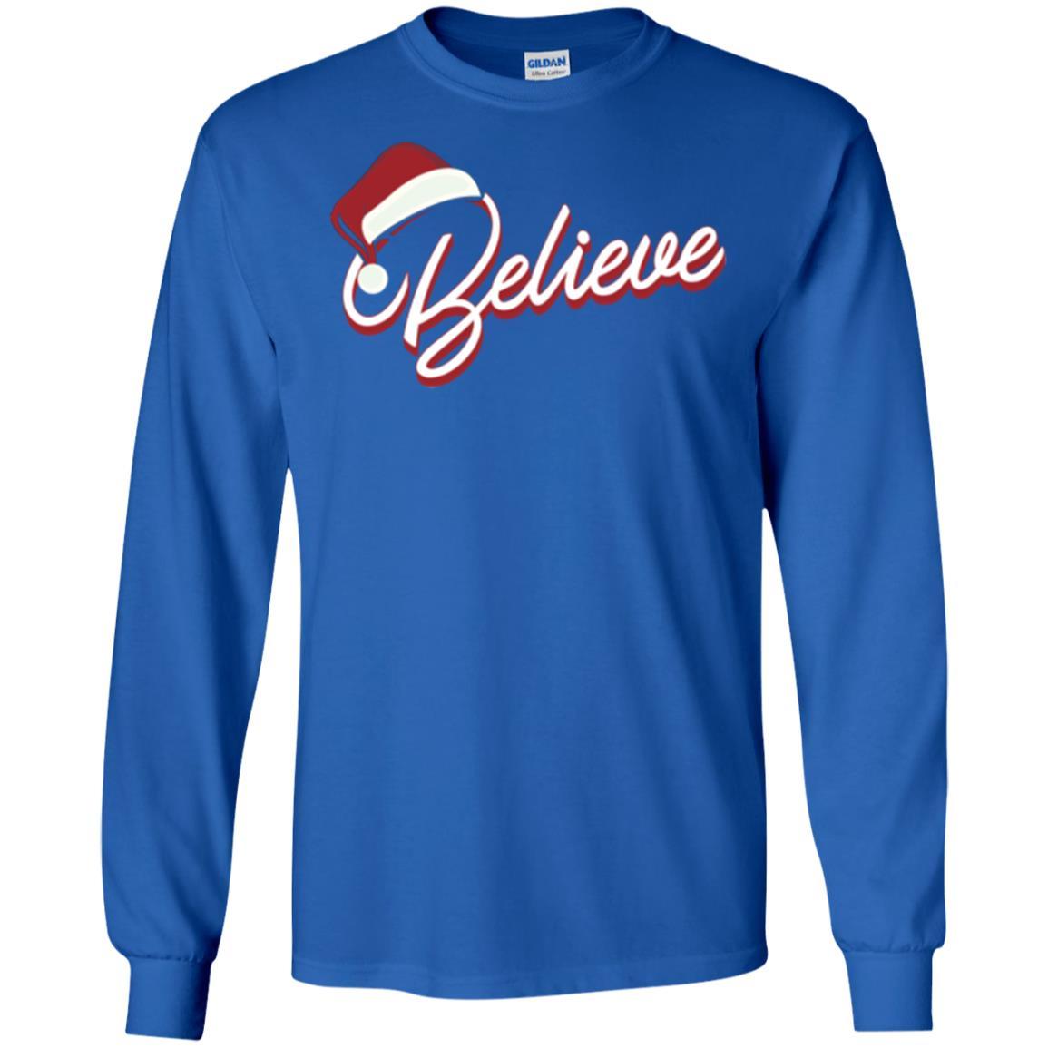 Christmas T-shirt Believe In Santa Claus Royal