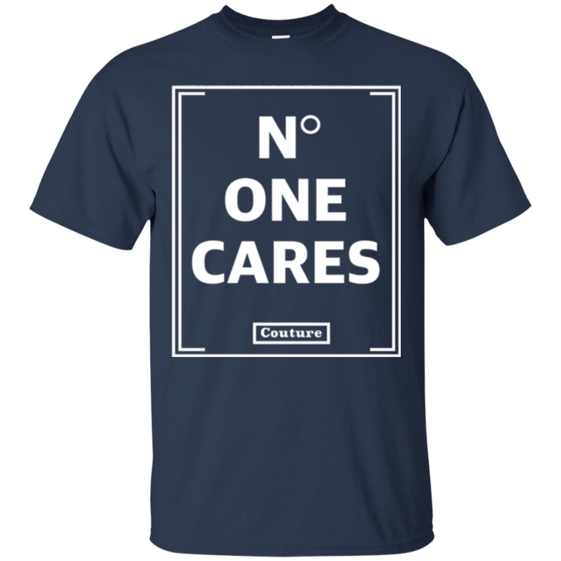 No One Cares Tops Cute Casual T-shirt Navy