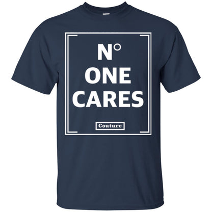 No One Cares Tops Cute Casual T-shirt Navy