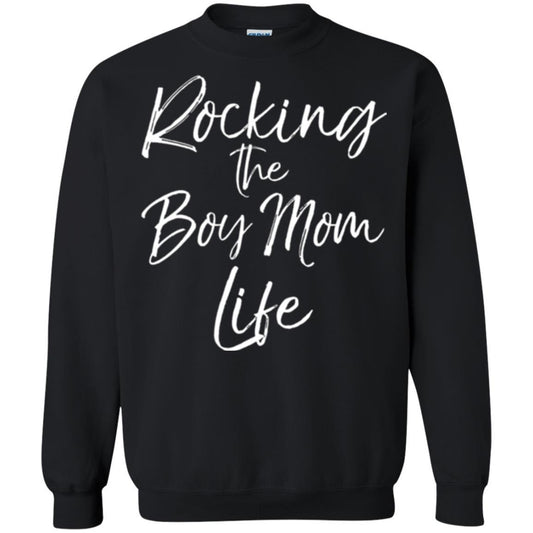 Mommy T-shirt Rocking The Boy Mom Life Black