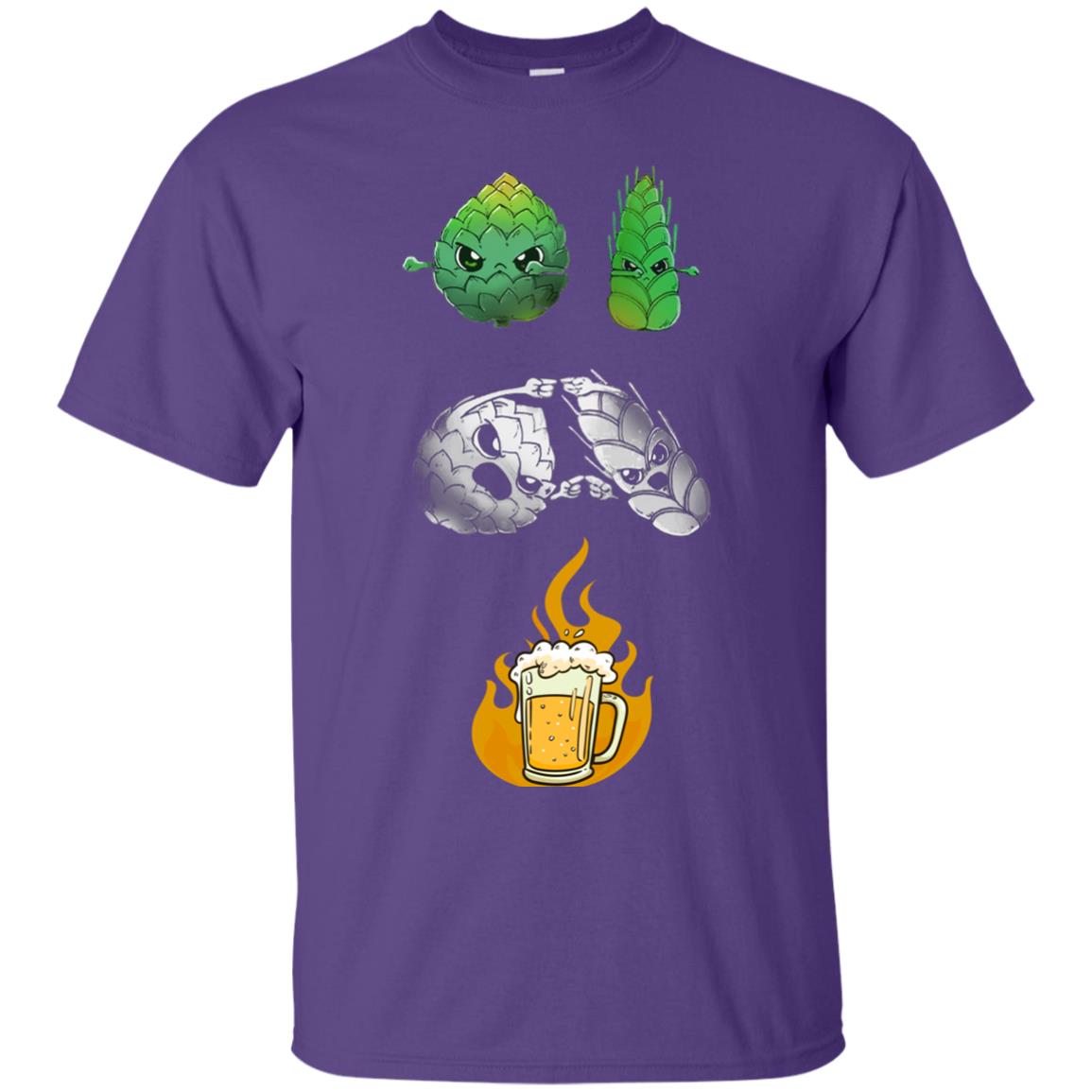 Beer Lover T-shirt Beer Fusion Flags Purple