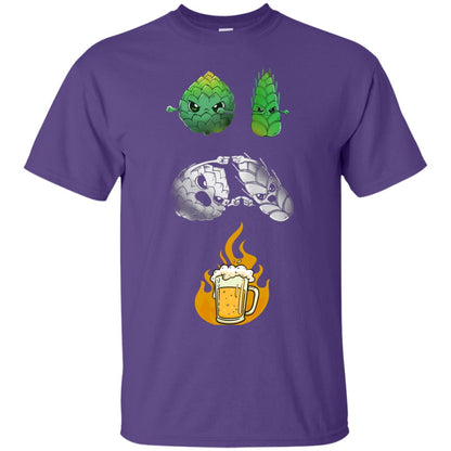 Beer Lover T-shirt Beer Fusion Flags Purple