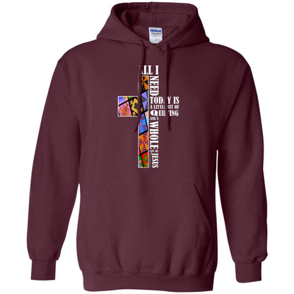 All I Need Today Is A Little Bit Of Quilting And A Whole Lot Of Jesus T-shirt Maroon