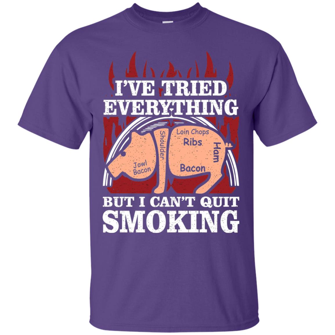 Tried Everything But Cant Quit Smoking Barbecue Shirt Purple