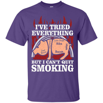Tried Everything But Cant Quit Smoking Barbecue Shirt Purple