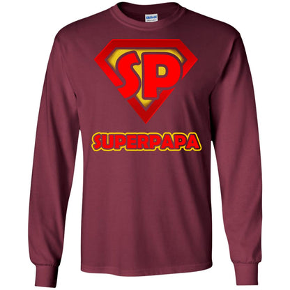 Superpapa Grandfather Grandpapa Shirt Maroon