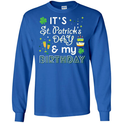 Funny My Birthday St Patricks Day Drinking T-shirt Royal