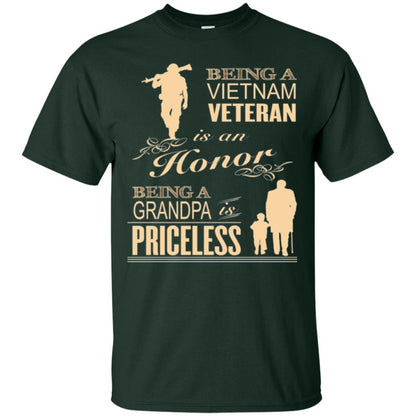 Veteran T-shirt Being A Vietnam Veteran Is An Honor Forest Green