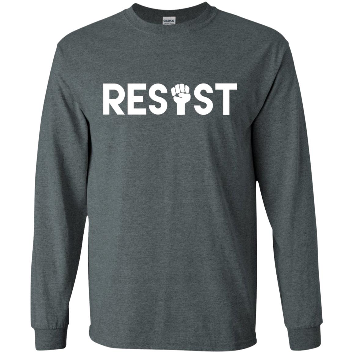 Resist Political T-shirt Dark Heather