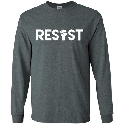 Resist Political T-shirt Dark Heather