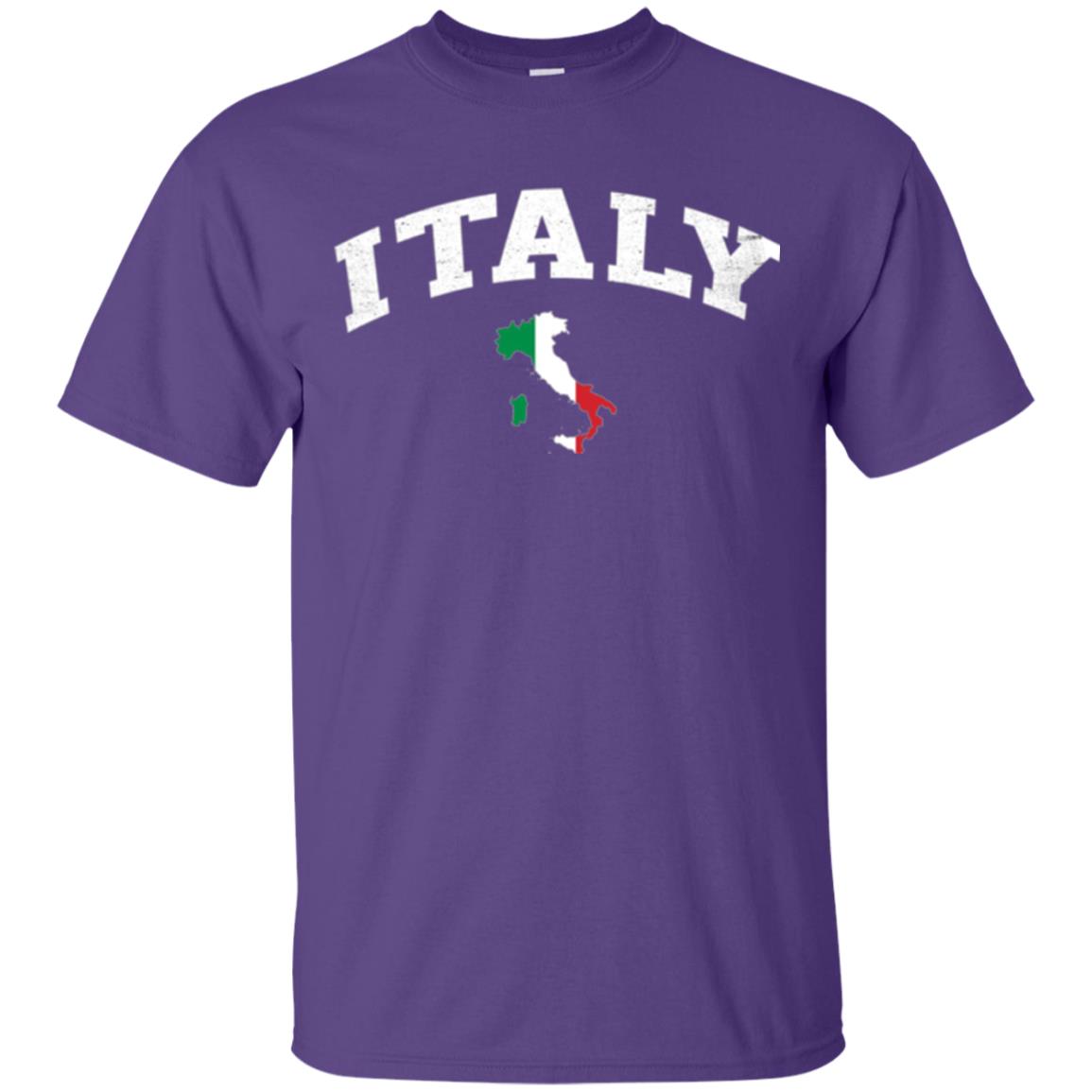 Italy T-shirt Flag Map Purple