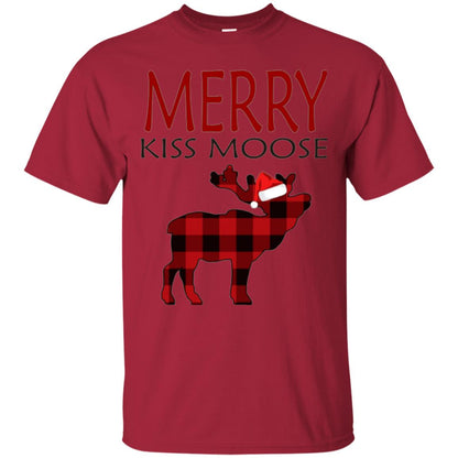 Christmas T-shirt Merry Kiss Moose Cardinal