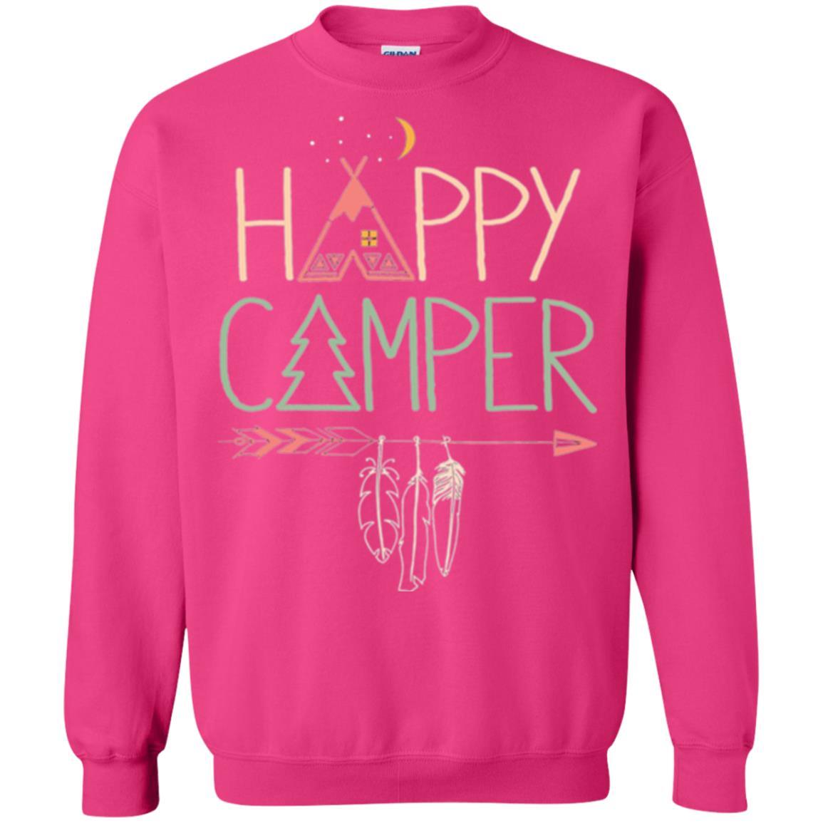 Camper T-shirt Happy Camping Heliconia