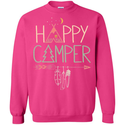 Camper T-shirt Happy Camping Heliconia