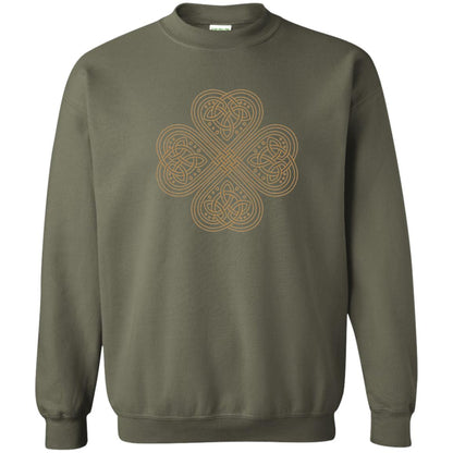 Irish Celtic Gold Knot Patricks Day Shirt Military Green