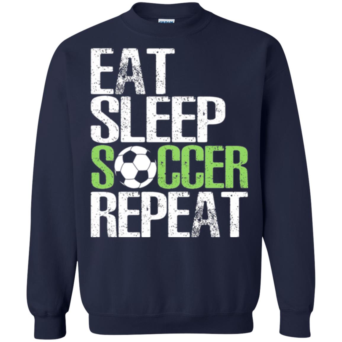 Soccer T-shirt Eat Sleep Soccer Repeat Navy