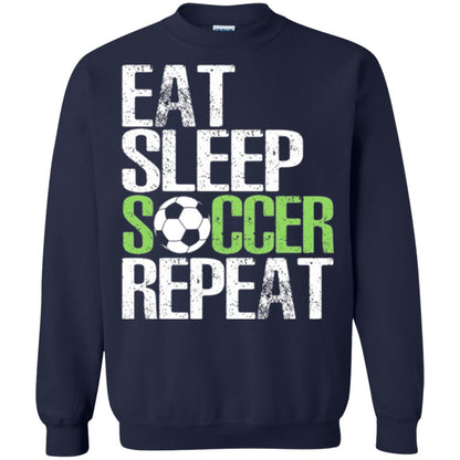 Soccer T-shirt Eat Sleep Soccer Repeat Navy
