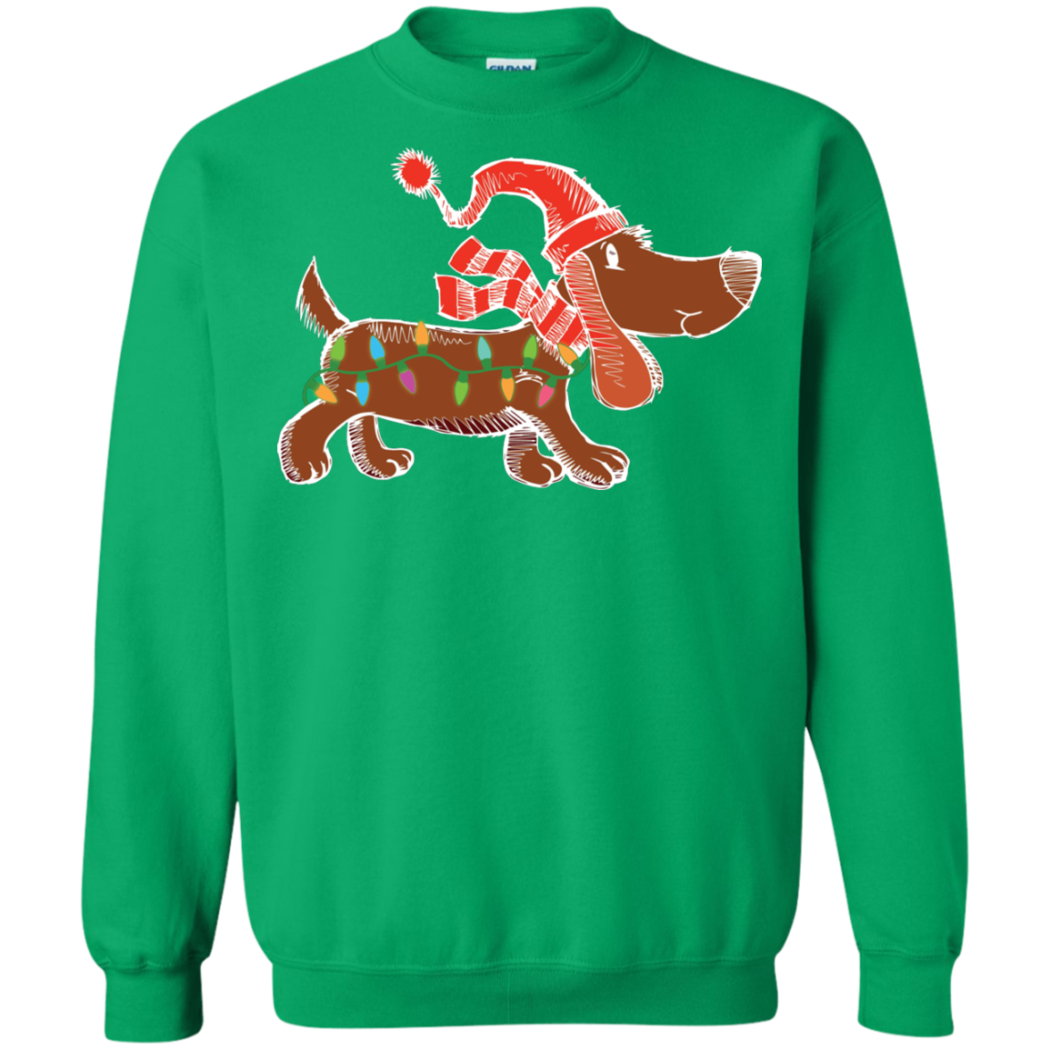 Dog Lover T-Shirt Christmas Lights Labrador Retriever Dog Lover Irish Green