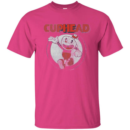 Cuphead T-shirt Cuphead Waving Circle Portrait Heliconia
