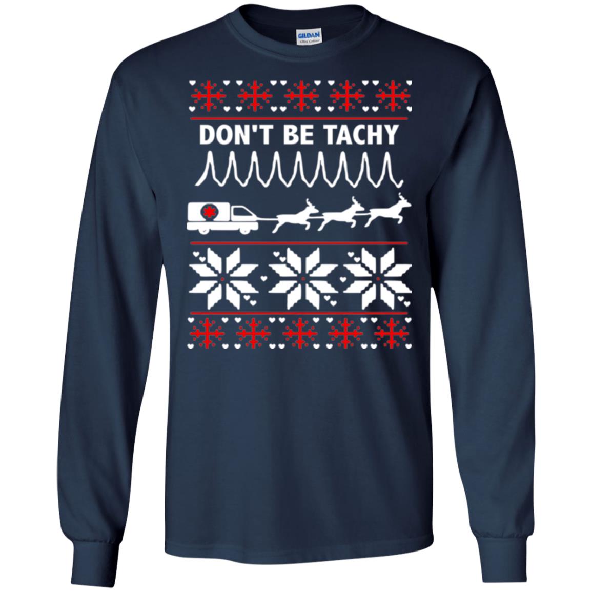 Cardiac Nurse T-shirt Don_t Be Tachy Navy