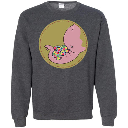 Elephant Mom And Baby Autism Awareness Shirt Dark Heather