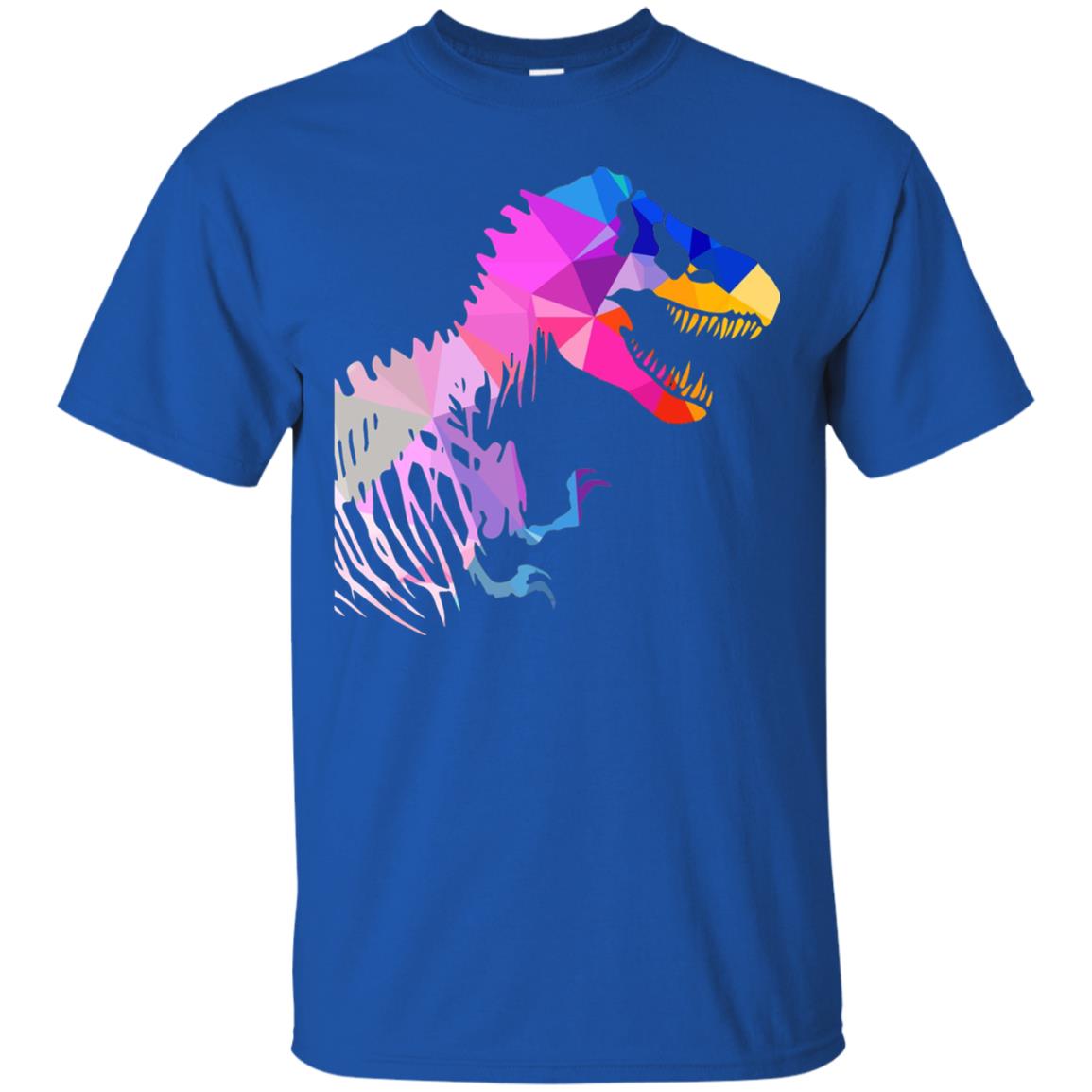 Geometric Abstract Triangular Pattern Dinosaur T-shirt Royal