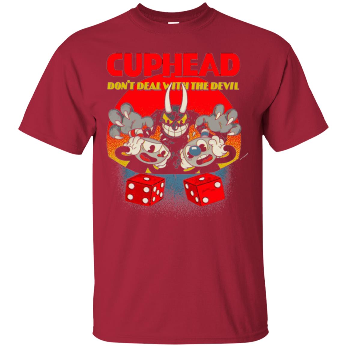 Video Game T-shirt Cuphead And Mugman Devil_s Dice Cardinal