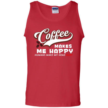 Coffee Makes Me Happy Coffee Lover T-shirt Red